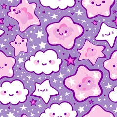 Fototapeta premium cute star pattern