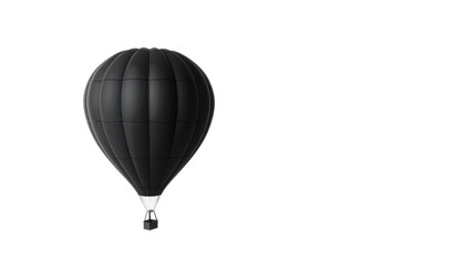 Obraz premium Hot air black balloon on transparent background