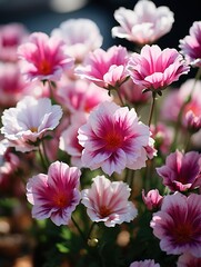 pink and white flowers