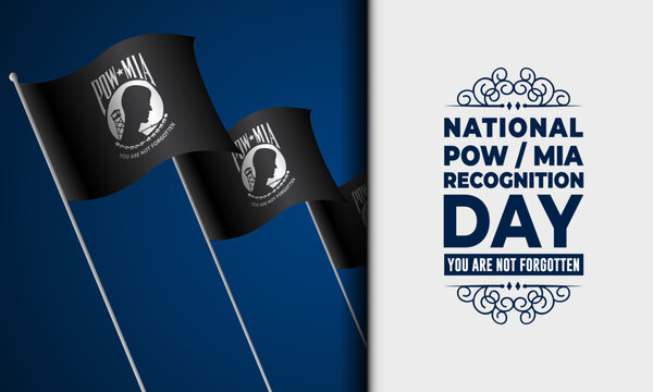 National POW MIA Recognition Day Background Vector Illustration