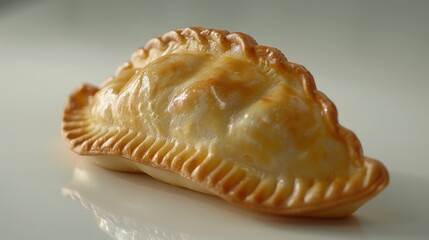 Exquisite Polish Pierogi Close-Up In Hyperrealism Under Studio Lighting on White Background from Canon EOS K5 85mm Lens