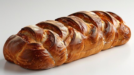 Delicious Norwegian SkolebrÃ¸d Pastry on White Background with Studio Lighting, Captured in Hyperrealistic Detail with Canon EOS K5 85mm Lens