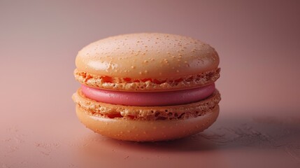 Delicate Pastel French Macaron in Photorealistic Detail on White Background - Studio Shot with Canon EOS K5 85mm Lens