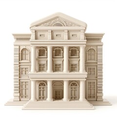 Fototapeta premium corporate headquarters on white background