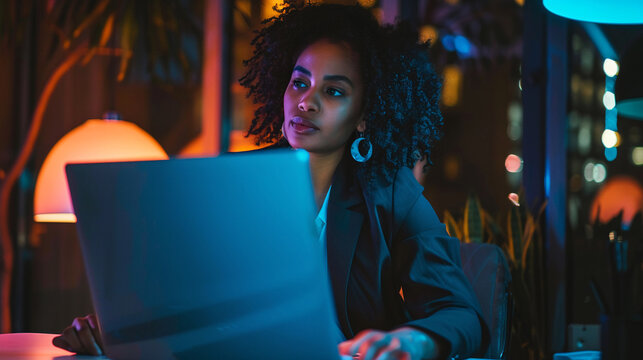 Businesswoman in a video call