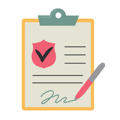 Insurance policy icon clipart avatar logtotype isolated vector illustration