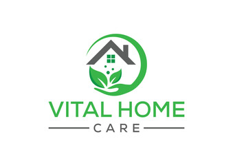 Fototapeta premium Vital Home Care logo design vector template 