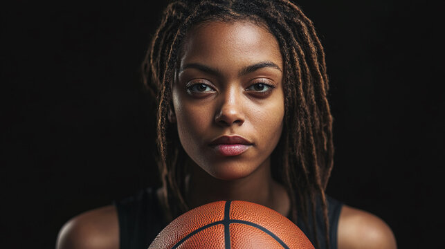 Portrait of a female basketball player