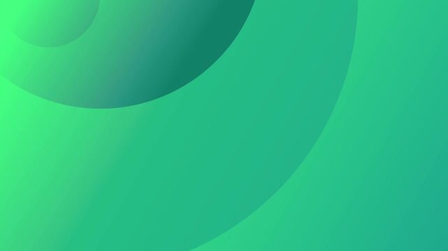 Minimalist green gradient abstract animation with curved shapes, minimalist background for looping video animation.