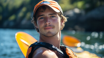 Portrait of a male kayaker