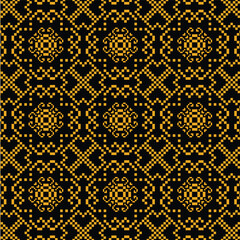 pattern with golden circles