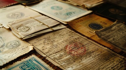 Various Documents with Apostille Stamps: Birth Certificate, Diploma, and More