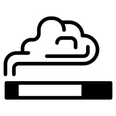 Cigarette icon. Tabbacco smoke icon.