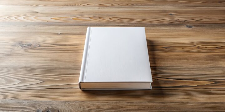 Blank book cover mockup on wooden desk, blank, book, cover, mockup, wooden, desk, template, design, empty, space, background