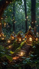 Fototapeta premium Luminous Fairy Village