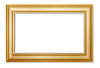 An elegant gold picture frame with hyper realistic shape. Approximate frame size 140x100 cm, high resolution 72 dpi. This image is NOT generated by Ai, the vector version is available in my gallery.