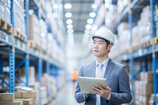 倉庫業務を統括する日本の電子商取引マネージャー