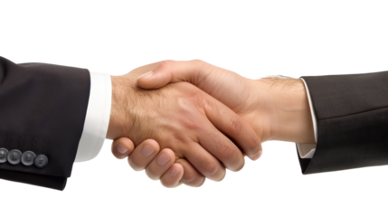 Handshake on transparent background