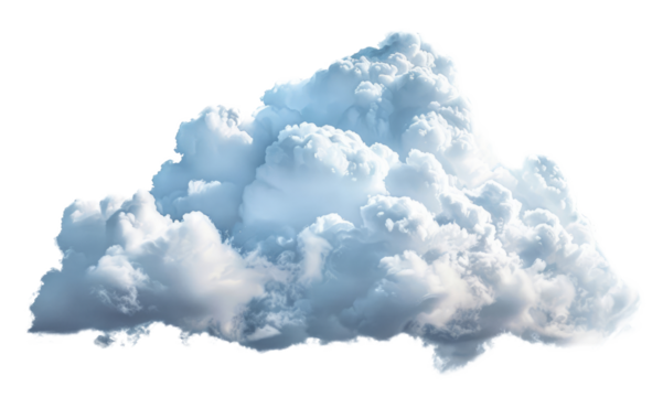 Big cloud isolated on transparent background