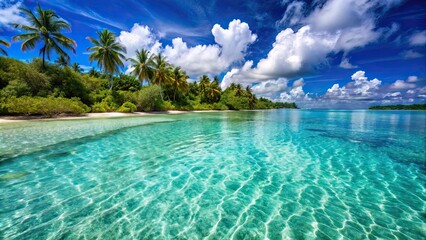 Crystal clear waters of a pristine tropical lagoon , tropical, lagoon, crystal clear, water, paradise, exotic, tranquil