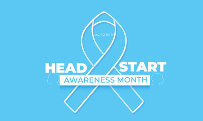 Head start awareness month. background, banner, card, poster, template. Vector illustration.