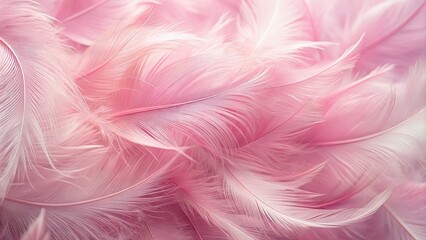 Fototapeta premium Pink feathers background with soft and delicate texture , pink, feathers, background, soft, delicate, texture, elegant, feminine