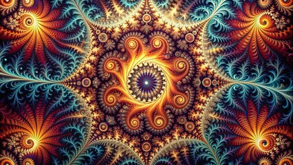 Intricate abstract fractal design background, fractal, pattern, abstract, texture, geometric, digital, art, backdrop