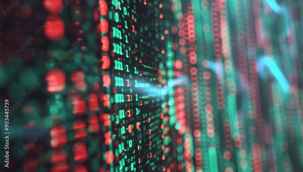 Poster Abstract Digital Data Visualization with Red and Green Lights