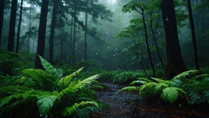 Fototapeta premium Emerald Oasis Secrets of the Lush Rainforest