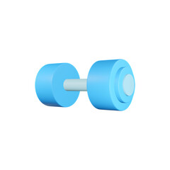 3d illustration of sports dumbbell icon