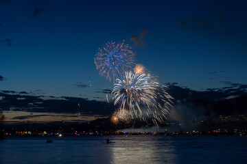 Fireworks over the sea