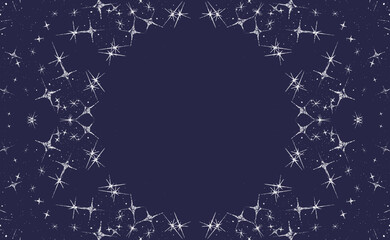 キラキラの円フレーム