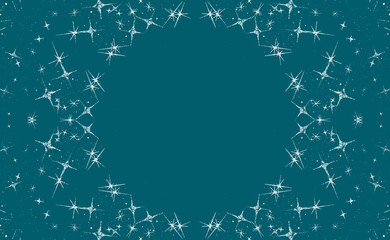 キラキラの円フレーム