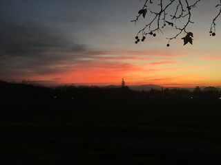 Sunset in the city of Cape Town