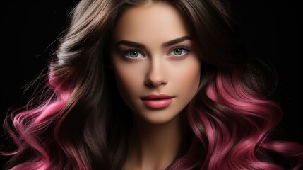 Fototapeta premium portrait of a woman with long hair