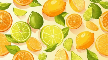 Obraz premium レモンとグレープフルーツテクスチャー16