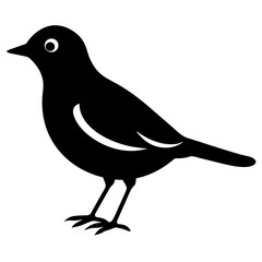 Silhouette of a lark bird vector illustration template