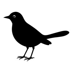Silhouette of a lark bird vector illustration template