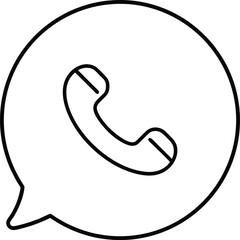 Whatsapp icon on white background 