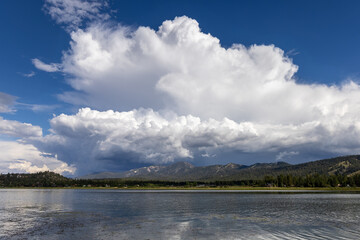 clouds over big bear lake