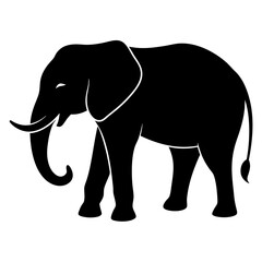 Elephant silhouette vector art illustration design