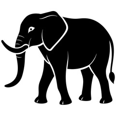Elephant silhouette vector art illustration design