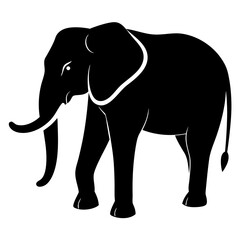 Elephant silhouette vector art illustration design