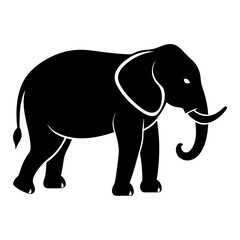 Elephant silhouette vector art illustration design