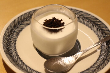 Coffee bean pudding in Kyoto, Japan