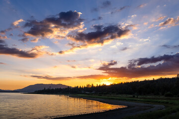 big bear lake sunset 
