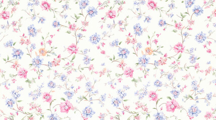 a beautiful vintage pastel floral pattern on white background,  patterns, background, wallpaper.