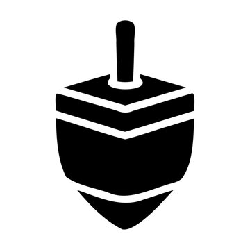 recommend clip art: Sleek dreidel silhouette vector graphic icon for Hanukkah Celebrations