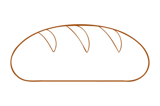recommend clip art: An outline bread design on a white background