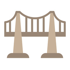 Building Bridges Vector Flat Icon Design